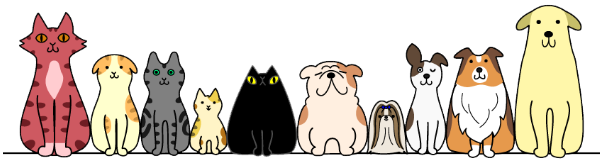 犬と猫のイラスト